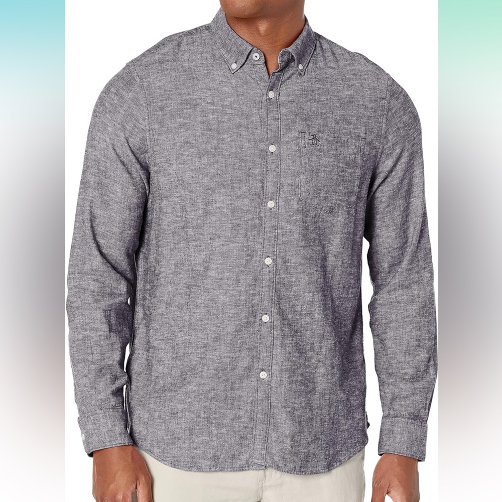 Original Penguin Linen Button Down - image 4
